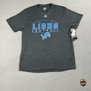 Detroit Lions Shirt Mens L Gray NFL Scouting Combine Football Perfomance